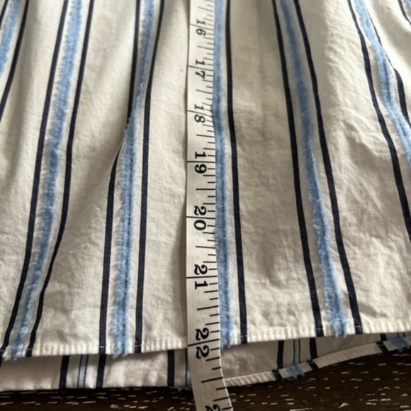 J. Crew Tie Front Vertical Stripes Cotton Blouse - Picture 10 of 15